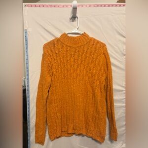 Liz Claiborne Orange Cable Knit Sweater